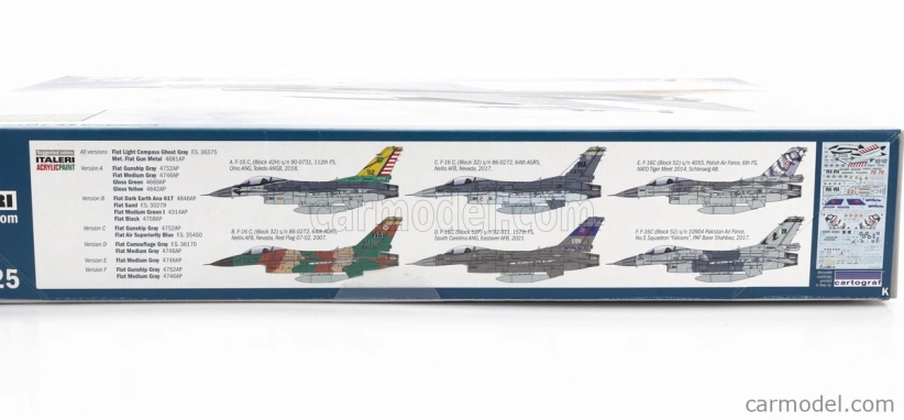 Italeri Lockheed martin F-16c Fighting Falcon Caccia Airplane 1978 1:48 /