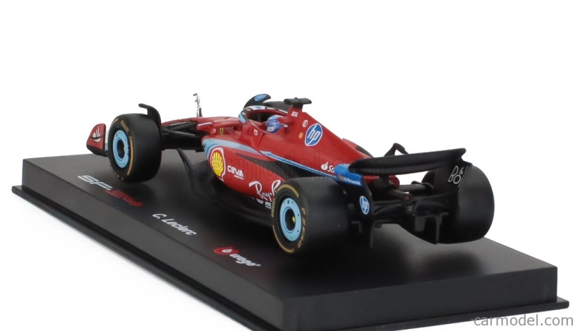 Bburago Ferrari F1 Sf-24 Team Scuderia Ferrari N 16 3rd Miami Gp 2024 Charles Leclerc – With Pilot And Showcase 1:43 červená čierna svetlomodrá