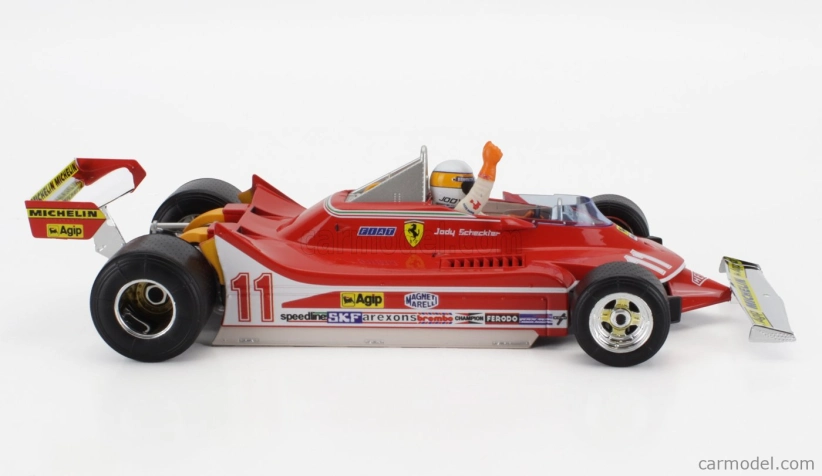 Bburago Ferrari F1  312t4 N 11 Winner Gp Monza Jody Scheckter (with Pilot Figure) 1979 World Champion 1:18 Red