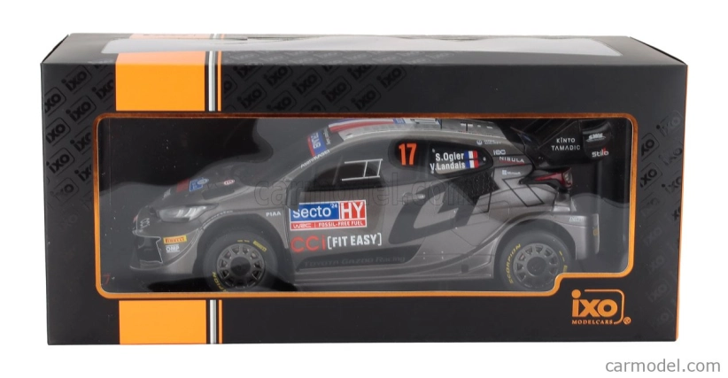Ixo-models Toyota Yaris Gr Rally1 Team Toyota Gazoo Racing Wrt N 17 Winner Rally Finland 2024 Sebastien Ogier - Vincent Landais 1:18 Grey