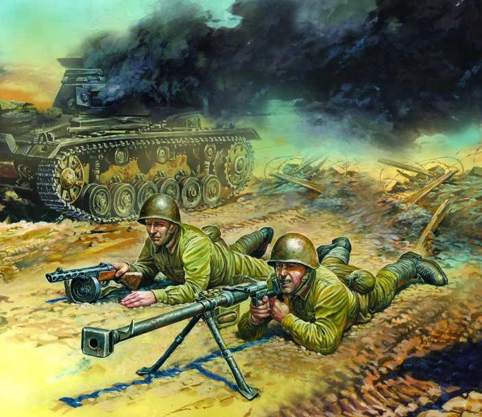 Zvezda figurky - sovětský protitankový tým (1:72)
