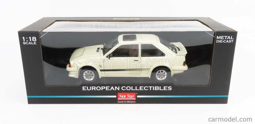 Sun-star Ford england Escort Rs Turbo 1984 1:18 Bílá