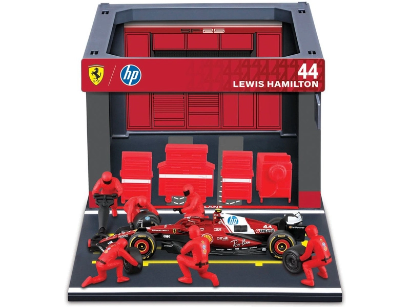 Bburago Ferrari SF-25 (2025) 1:43 #44 Hamilton (Pit Pass Set)