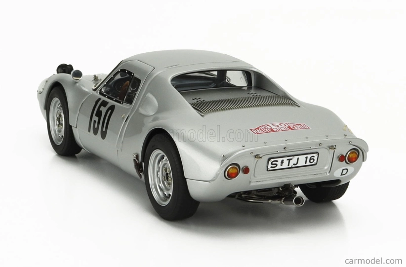 Cmc Porsche 904 Carrera Gts Ch.904-006 N 150 2nd Rally Montecarlo 1965 Eugen Boehringer - Rolf Wutherich 1:18 Silver