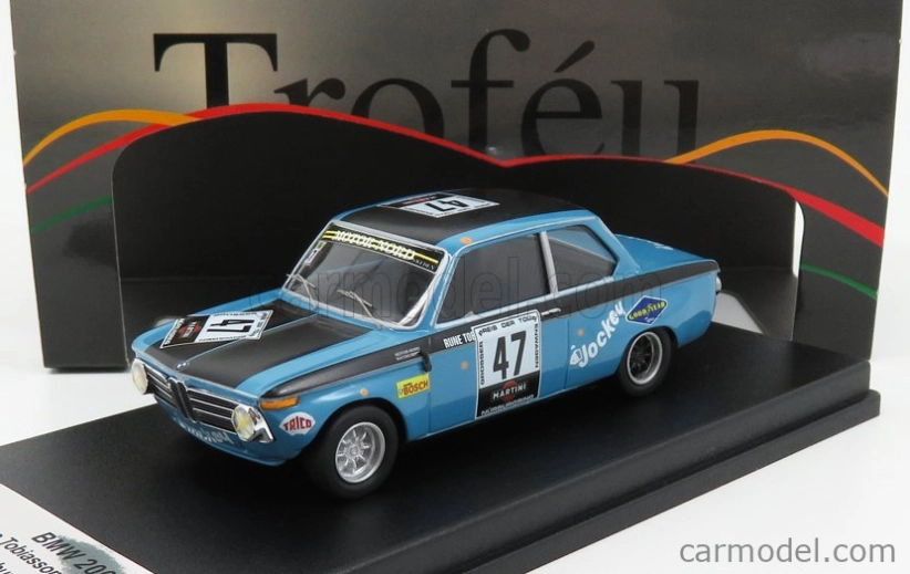Trofeu BMW 2002ti N 47 Nurburgring 1971 R.tobiasson - A.persson 1:43 Modrá Černá