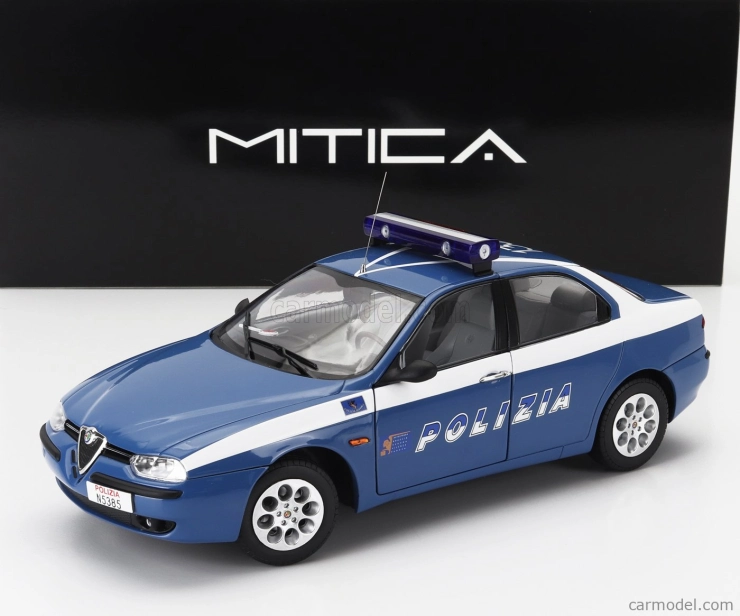 Mitica-diecast Alfa romeo 156 2.0 Twin Spark Polizia Stradale 1997 1:18 Modrá Bílá