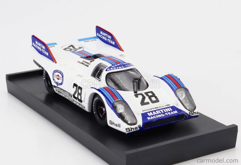 Brumm Porsche 917k Martini Racing Team N 28 1000km Austria 1971 Helmut Marko - Gerard Larrousse 1:43 Bílá Modrá Červená