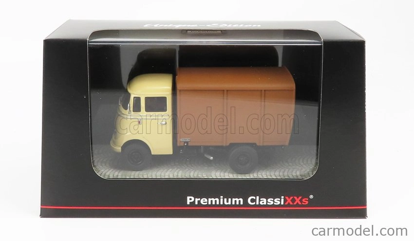 Premium classixxs Mercedes benz L319 Truck Trasporto Bestiame 1955 - Livestock Transporter 1:43 Béžově Hnědá