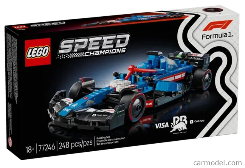 Lego Závodné býky Lego Speed Champion - F1 Vcarb-01 Team Visa Cash App Sezóna 2024 - 248 Pezzi - 248 ks modrá čierna