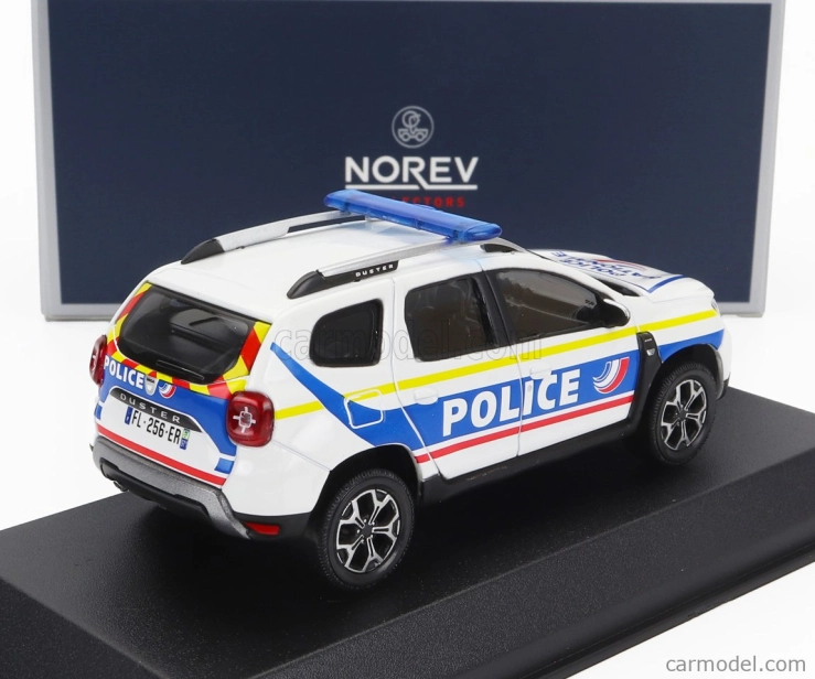 Norev Dacia Duster Police Nationale 2021 1:43 Bílá Modrá Žlutá