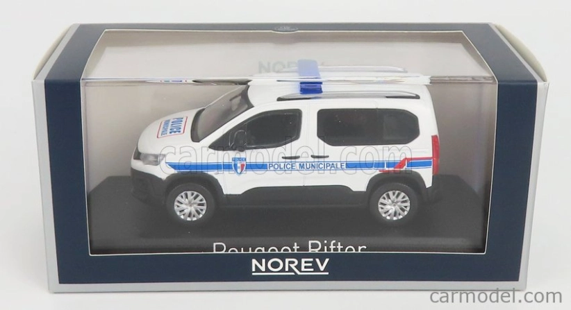 Norev Peugeot Rifter Police Municipale 2019 1:43 bielo modrá