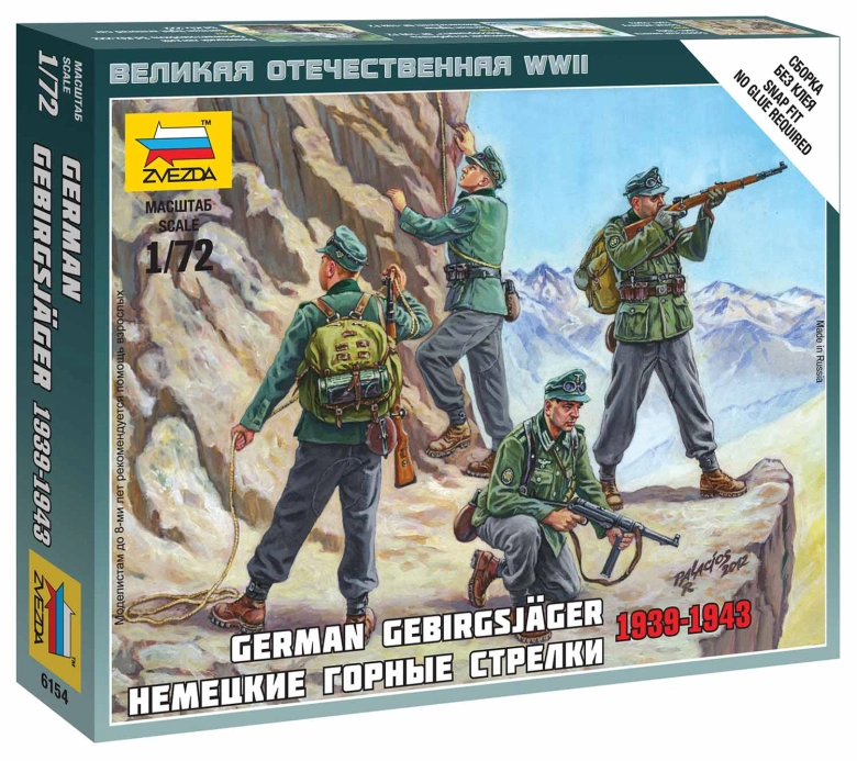 Zvezda figurky - němečtí Gebirgsjäger (1:72)