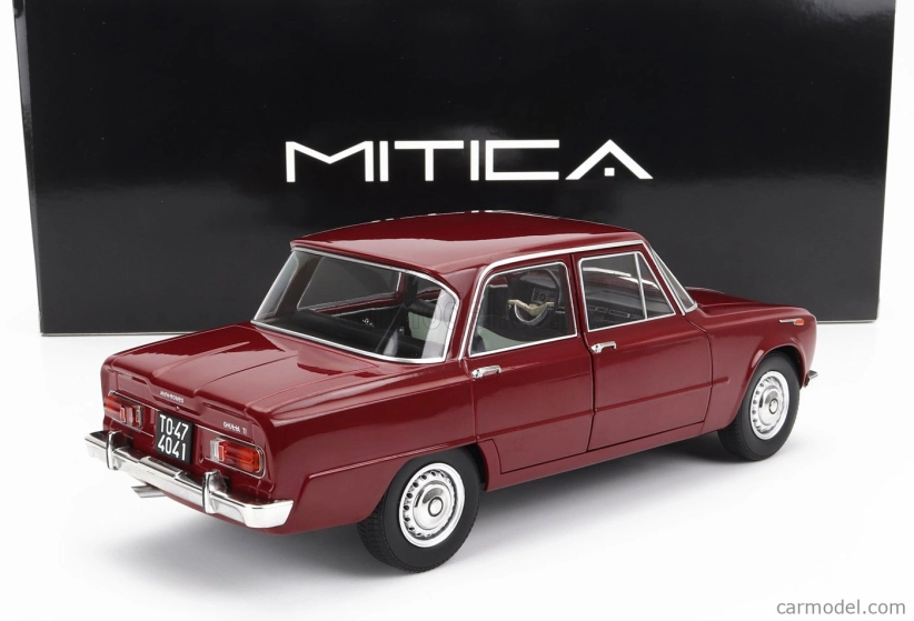 Mitica-diecast Alfa romeo Giulia 1.6 Ti 1962 1:18 Rosso Amaranto - Tmavo červená