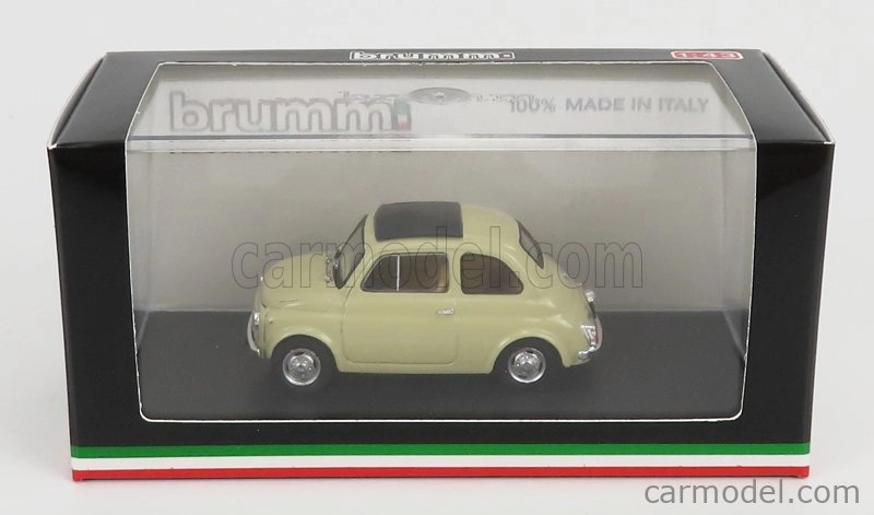 Brumm Fiat 500r Tetto Chiuso - Closed 1972 1:43 Avorio Antico
