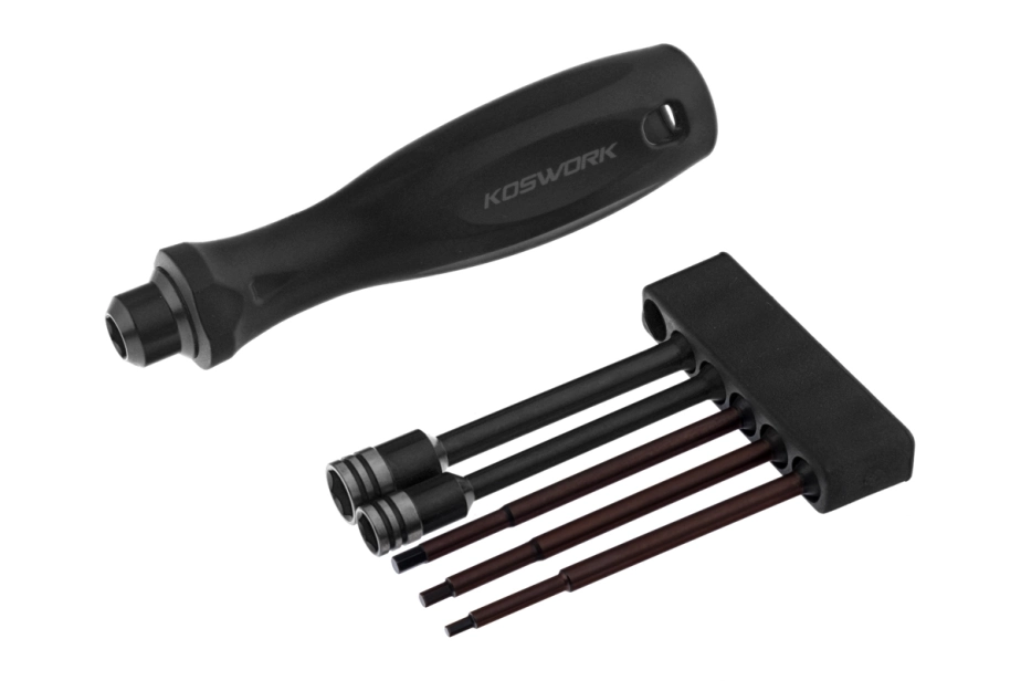 Set 1/4" bitů včetně rukojeti (1.5, 2.0, 2.5mm imbus a 5.5, 7mm nástrčkový)