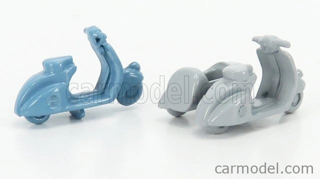 Officina-942 Piaggio Set 2x Vespa 98 + Vespa 98 Sidecar 1946 1:76 svetlomodrá svetlosivá