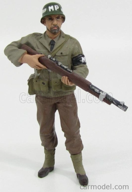 American diorama Figures Soldato Poliziotto Militare Con Fucile - Miltary Police Soldier Iv With Rifle Gun 1:18 Zelená Hnědá