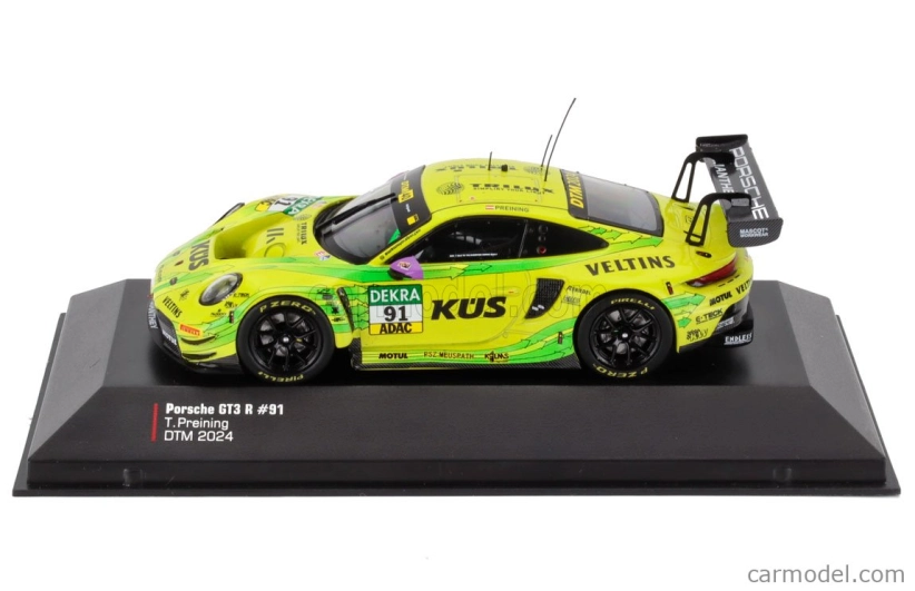 Ixo-models Porsche 911 992 Gt3 R Team Manthey Grello N 91 Dtm Season 2024 Thomas Preining 1:43 Žlutá Zelená