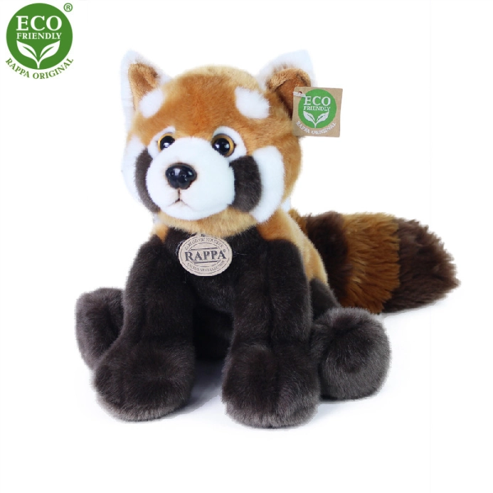 Rappa Plyšová panda červená stojaca 28 cm ECO-FRIENDLY