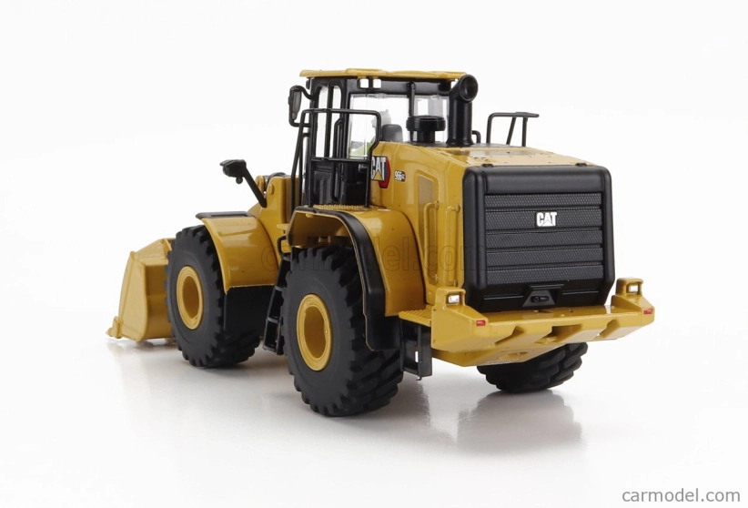 Dm-models Caterpillar Cat966gc Ruspa Gommata - Scraper Tractor Wheel Loader 1:50 Žlutá Černá