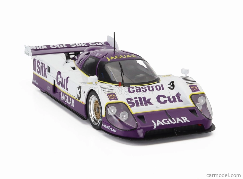 Cmr Jaguar Xjr12 7.0l V12 Team Silk Cut Jaguar T.w.racing N 3 Winner 24h Le Mans 1990 John Nielsen - Price Cobb - Martin Brundle 1:18 Bílá Fialová