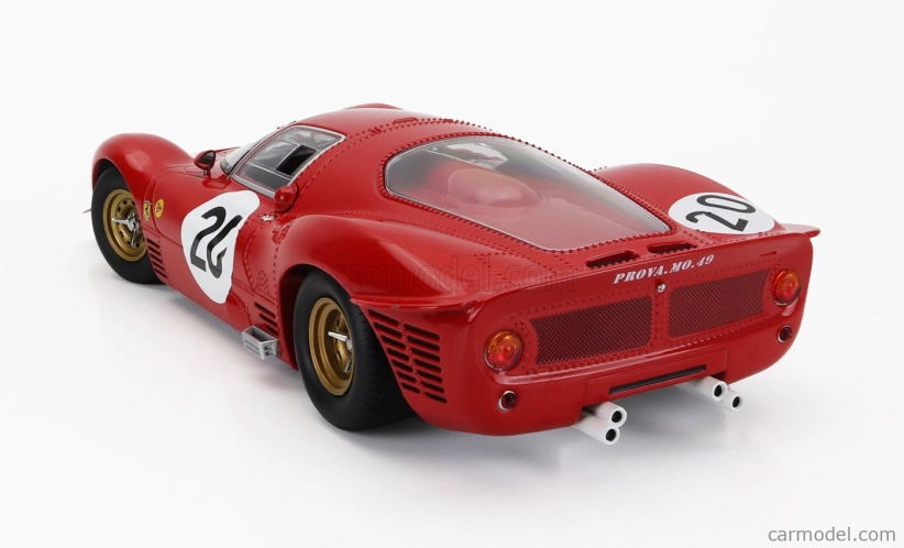 Werk83 Ferrari 330 P3 4.0l V12 Coupe Ch.0848 Team Ferrari Sefac N 20 24h Le Mans 1966 Ludovico Scarfiotti - Mike Parkes 1:18 Red