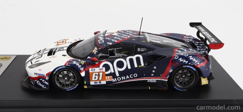 Looksmart Ferrari 488 Gte Evo 3.9l Turbo V8 Team Af Corse N 61 1:43, bílomodrá