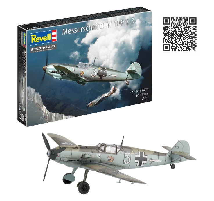 Plastic ModelKit lietadlo 03781 - Messerschmitt Bf109E-3 (1:72)