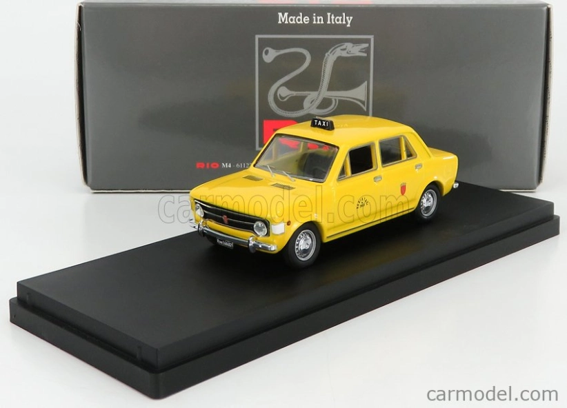 Rio-models Fiat 128 4-dverový Taxi Roma 1971 1:43 Žltá
