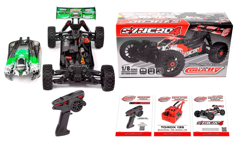 RC auto SYNCRO-4 – BUGGY 4WD 3-4S – RTR, zelená
