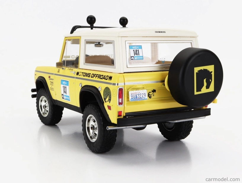 Greenlight Ford usa Bronco N 141 Rally Rebelle 1969 1:18 Žlutá Černá Bílá