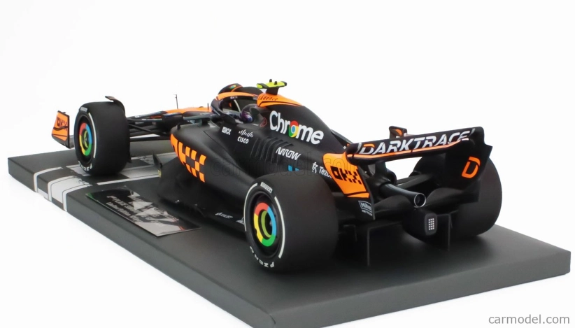 Minichamps Mclaren F1 Mcl60 Team Mclaren N 4 2nd Singapore Gp 2023 Lando Norris 1:18 Orange Blue Black