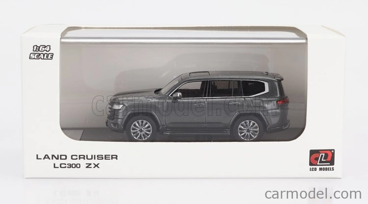LCD model Toyota Land Cruiser Lc300-zx 2022 1:64 sivá