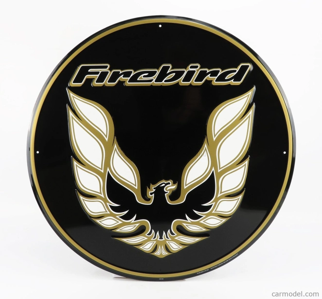 Edicola Príslušenstvo Kovový okrúhly tanier - Firebird Gm 1:1 čierna zlatá biela