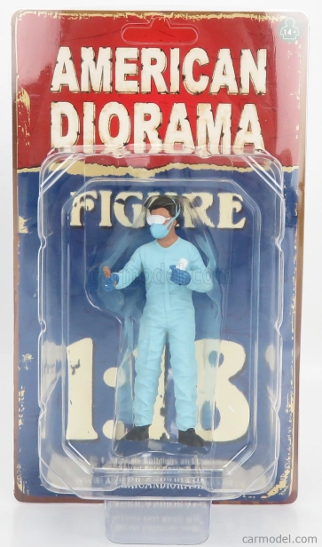 American diorama Figures Man - Hazmat Crew Figure Ii 1:18 Světle Modrá