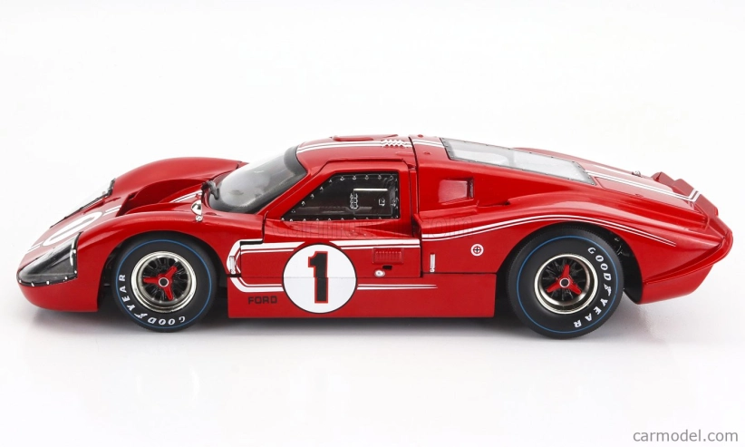 Shelby-collectibles Ford usa Gt40 Mkiv 7.0l V8 Team Shelby American Inc. N 1 Víťaz 24h Le Mans 1967 A.j.foyt - D.gurney 1:18 Červená Biela