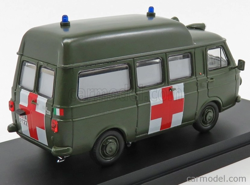 Rio-models Fiat 238 Van Tetto Alto Ambulanza Esercito Italiano 1970 1:43 Vojenská zelená