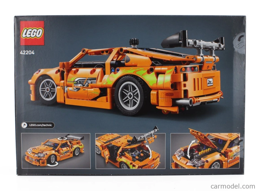 Lego Toyota Lego Technic - Brian's Supra Mkiv 1995 - Paul Walker - Fast & Furious - 810 Pezzi - 810 Pcs Orange