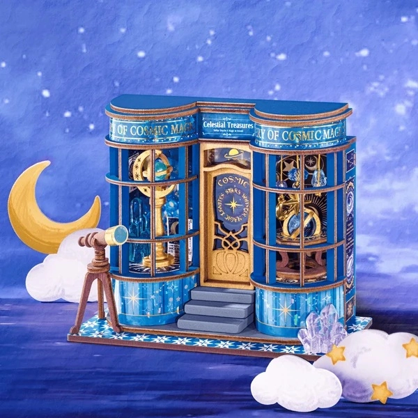 RoboTime 3D skládačka Miniatura domečku Kouzelný astronomický obchod