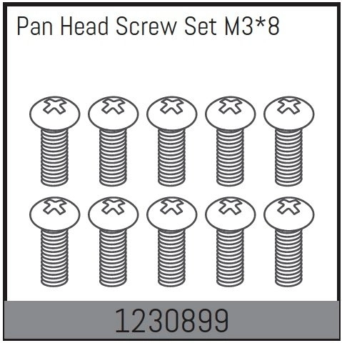 1230899 - M3*8 Socket Cap Screw Set (10)