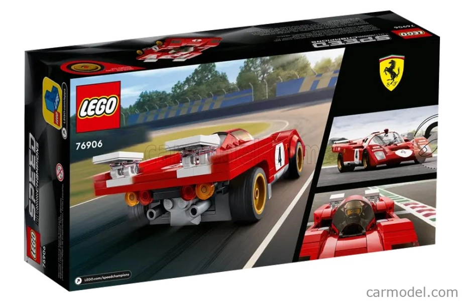 Lego Ferrari Lego Speed Champion - 512m N 4 Racing 1970 - 291 Pezzi - 291 Pieces Red