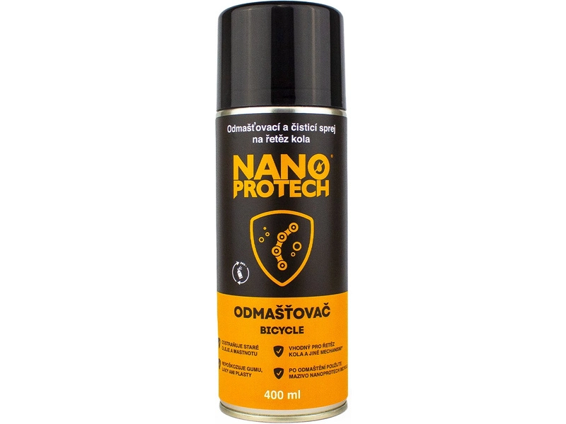 NANOPROTECH BICYCLE odmašťovací a čistící sprej na řetěz 400ml
