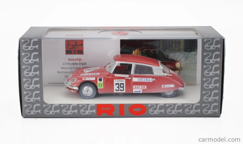 Rio-models Citroen Ds21 N 39 Rally Montecarlo 1972 Francisco Romaozinho - Heitor Morais 1:43 Red