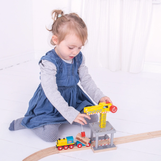 Bigjigs Rail Big Crane Yellow