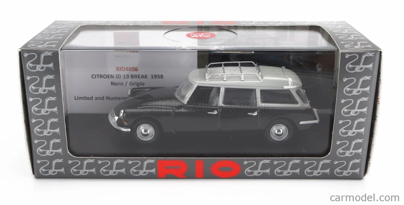 Rio-models Citroen Id19 Break Sw Station Wagon 1958 1:43 čierno-sivý