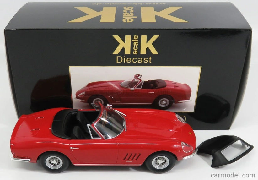 Kk-scale Ferrari 275 Gtb/4 Nart Spider 1967 1:18 Červená