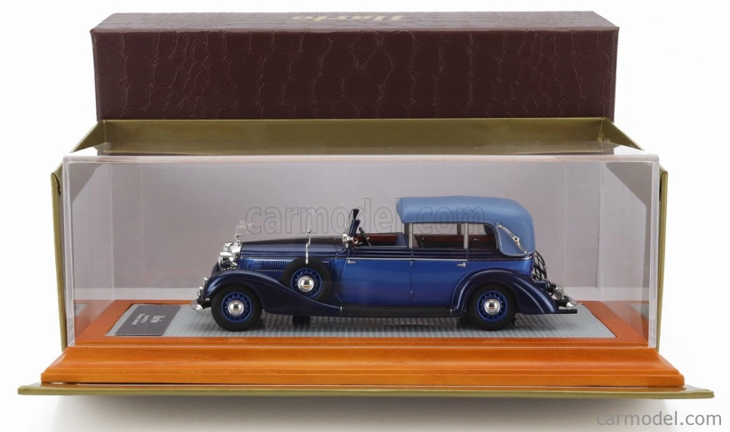 Ilario-model Horch 951a Pullman Original Car Semiconvertible Cabriolet Closed 1937 1:43 2 Tóny Modré