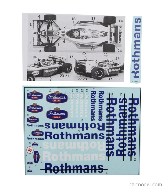 Minichamps Williams F1  Fw16 Team Rothmans Renault N 2 San Marino Gp Dirty Version 1994 Ayrton Senna 1:12 Modrá Bílá