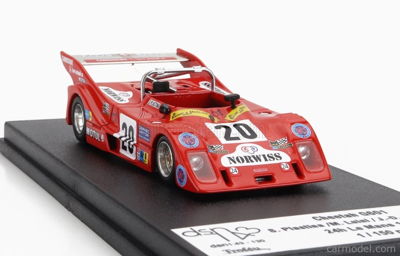 Trofeu Cheetah G601 Cosworth S4 Team Cheetah Racing N 20 24h Le Mans 1978 S.plastina - M.luini - J.d.grandjean 1:43 Red