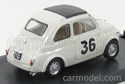 Brumm Fiat Nuova 500 N 36 Preparata Gigetto Giraldi Premio Campagnano Vallelunga 1965 Ignazio Giunti 1:43 Světle Šedá